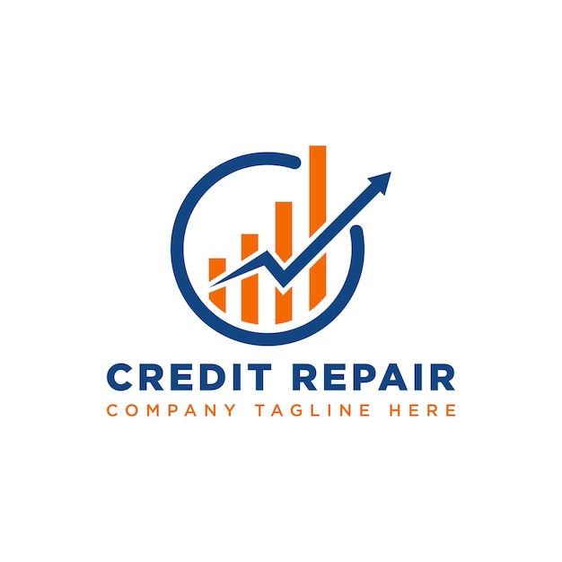 Vecteur vecteur de conception de logo de réparation de crédit