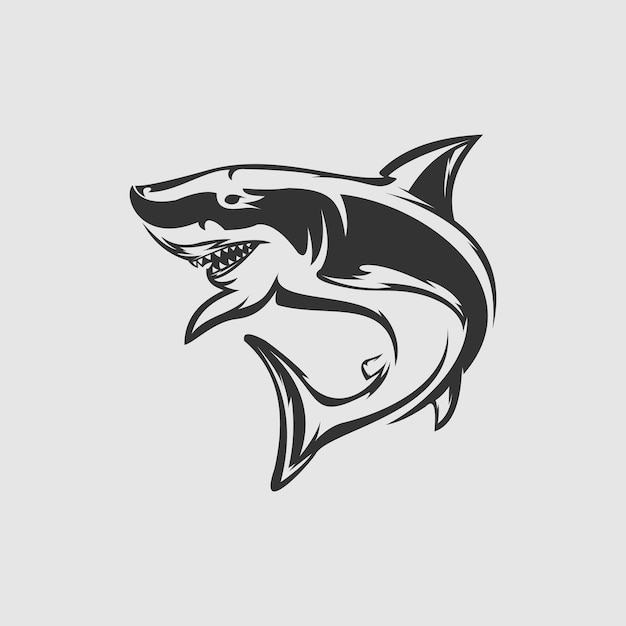 Vecteur vecteur de conception de logo de requin