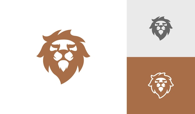 Vecteur De Conception De Logo De Tête De Lion