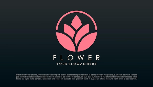 Vecteur de conception de logo de yoga fleur de Lotus