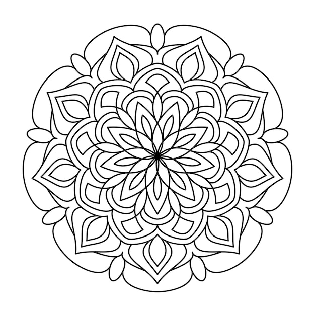 Vecteur De Conception De Mandala à Colorier