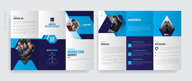 Vecteur de conception de modèle de brochure de dépliant à trois volets d'entreprise