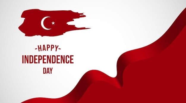 Vecteur De Conception De Modèle De Célébration De La Fête De L'indépendance De La Turquie