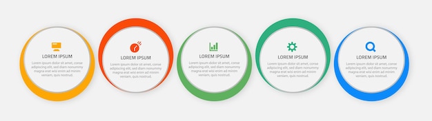 Vecteur De Conception De Modèle D'infographie D'entreprise Avec 4 étapes Ou Options