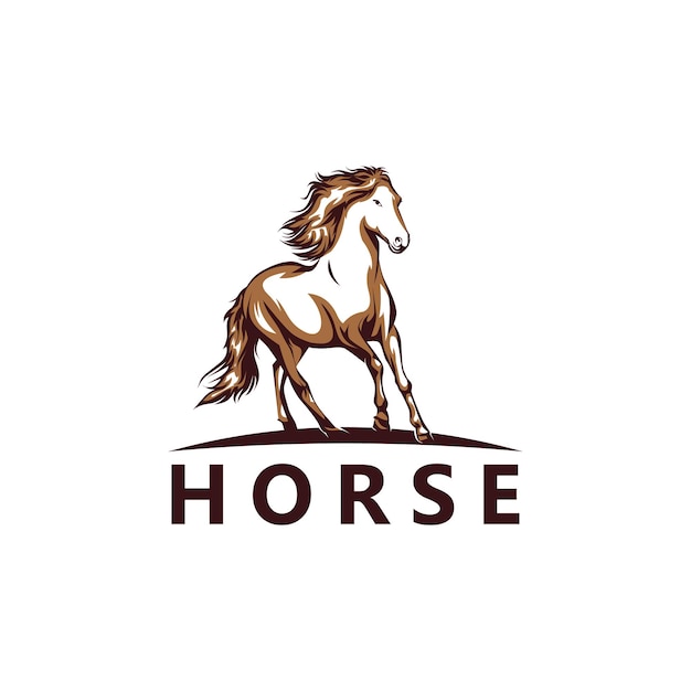 Vecteur De Conception De Modèle De Logo De Cheval