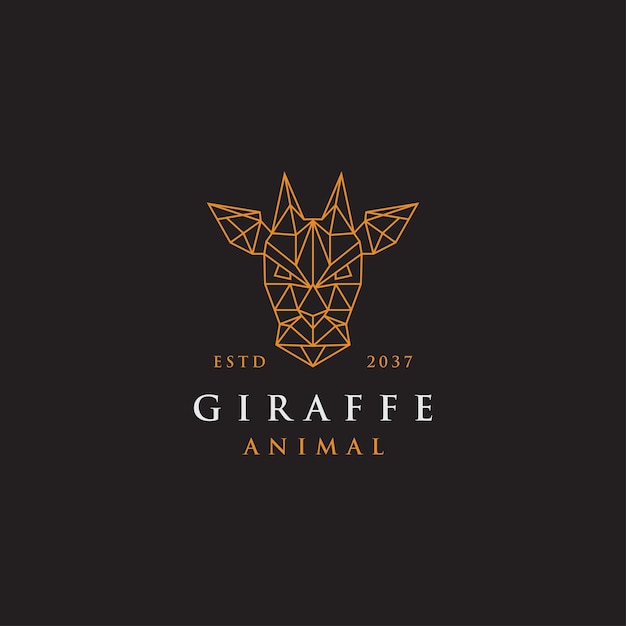 Vecteur De Conception De Modèle De Logo Girafe