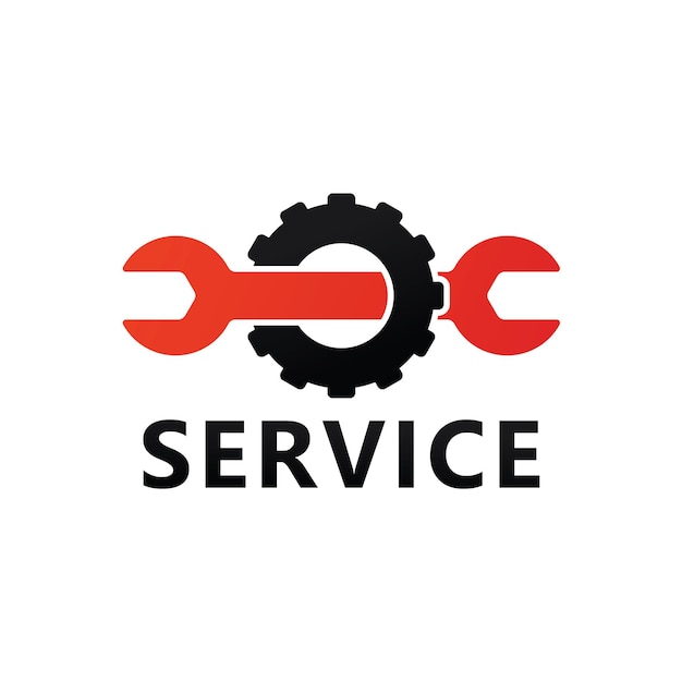Vecteur vecteur de conception de modèle de logo de service