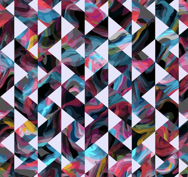 Vecteur de conception de motifs géométriques marbrés colorés sans soudure