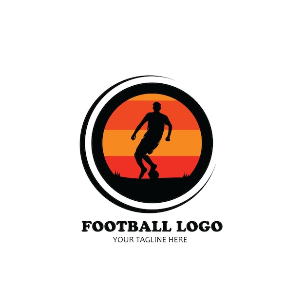 Vecteur De Conception De Silhouette De Logo De Football