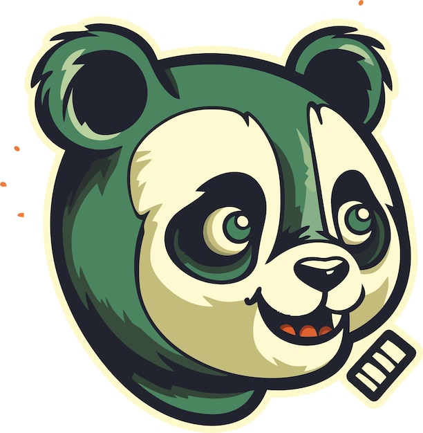 Vecteur de conception de t-shirt art logo mascotte panda