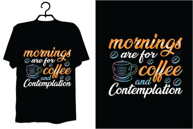 Vecteur vecteur de conception de t shirt café