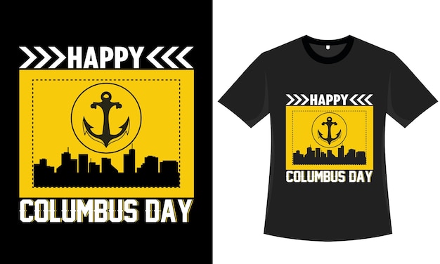 Vecteur De Conception De T Shirt Columbus Day