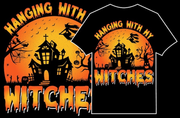 Vecteur de conception de t-shirt Halloween.