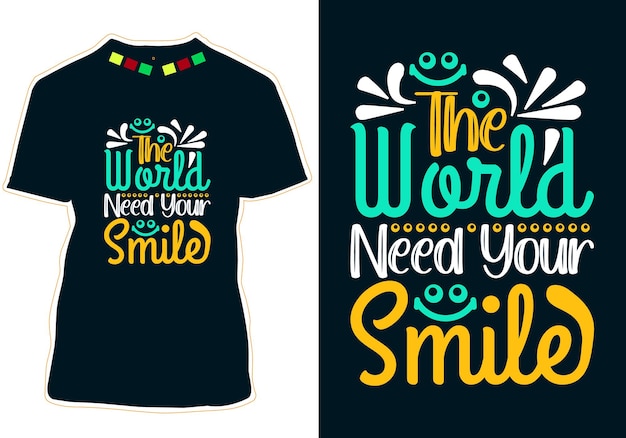 Vecteur De Conception De T-shirt De La Journée Mondiale Du Sourire