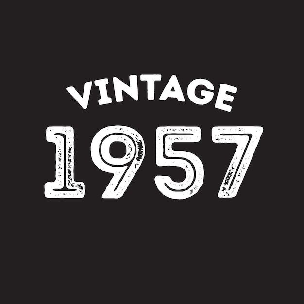 Vecteur De Conception De T-shirt Rétro Vintage 1957