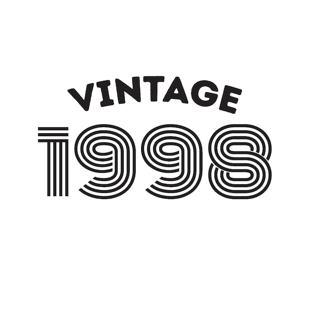 vecteur de conception de t-shirt rétro vintage 1998