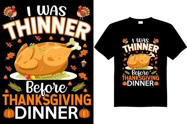 Vecteur vecteur de conception de t-shirt de thanksgiving, dîner