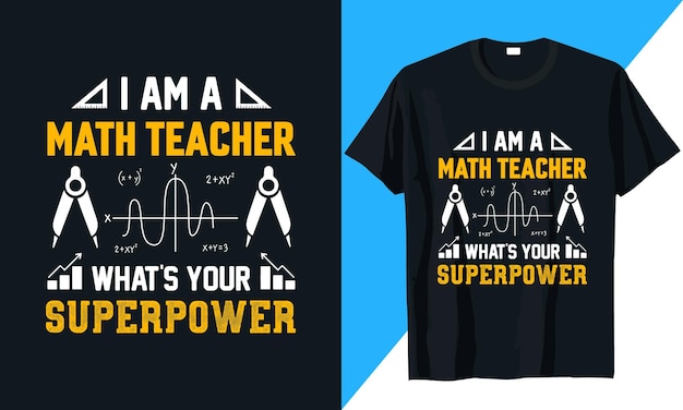 Vecteur De Conception De Tshirt Professeur De Mathématiques