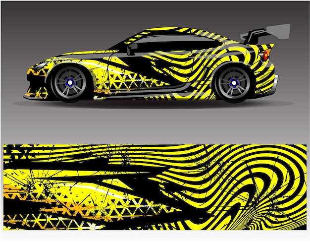 Vecteur De Conception Wrap Decal Voiture