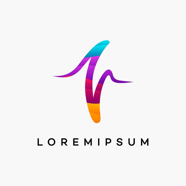 Vecteur de conceptions de logos de soins de santé modernes à impulsion ondulée