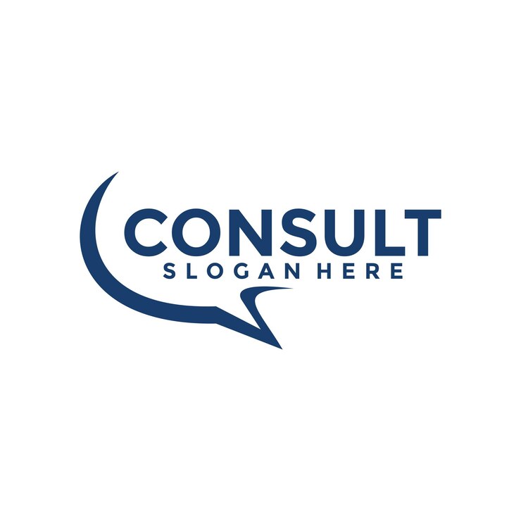 Vecteur vecteur de consultation, consulter le modèle de logo