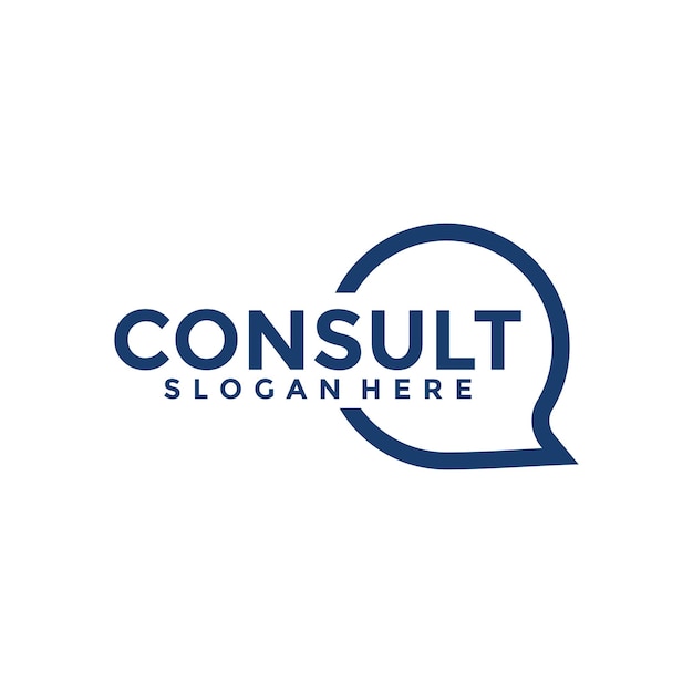 Vecteur de consultation, consulter le modèle de logo