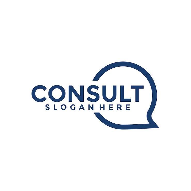 Vecteur vecteur de consultation, consulter le modèle de logo