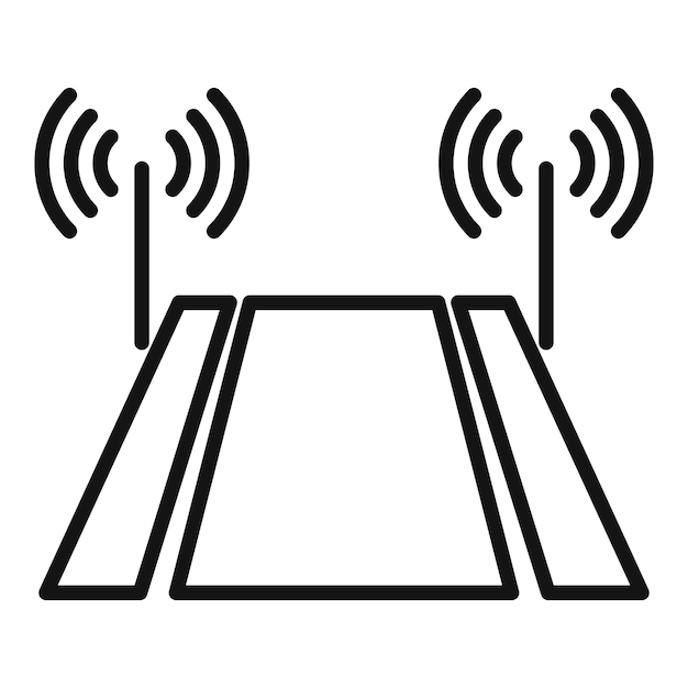 Vecteur le vecteur de contour de l'icône du capteur de commande intelligente s'occuper de l'emplacement du siège