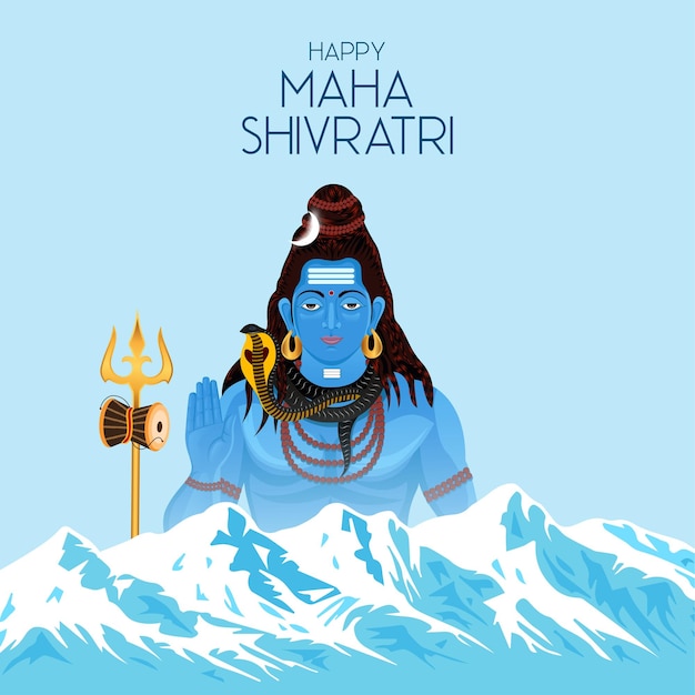 Vecteur le vecteur créatif maha shivratri mahadev