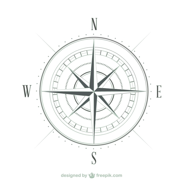 Vecteur Croquis Boussole