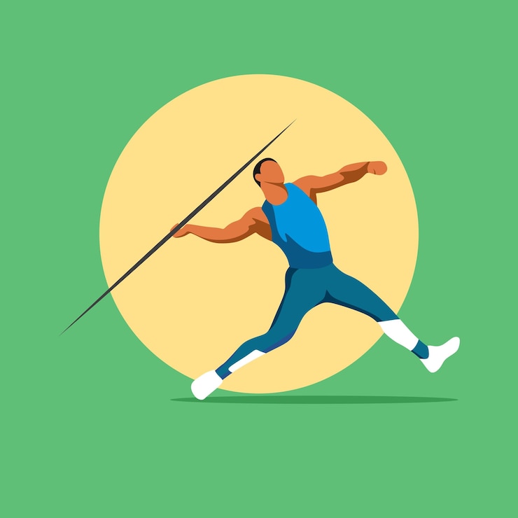 Vecteur vecteur de design plat sport javelin