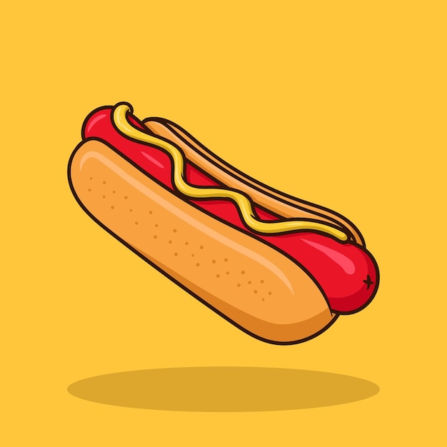 Vecteur De Dessin Animé D'art De Hot-dog