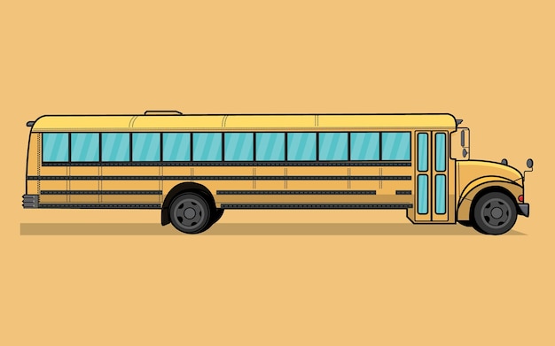 Vecteur vecteur de dessin animé d'autobus scolaire