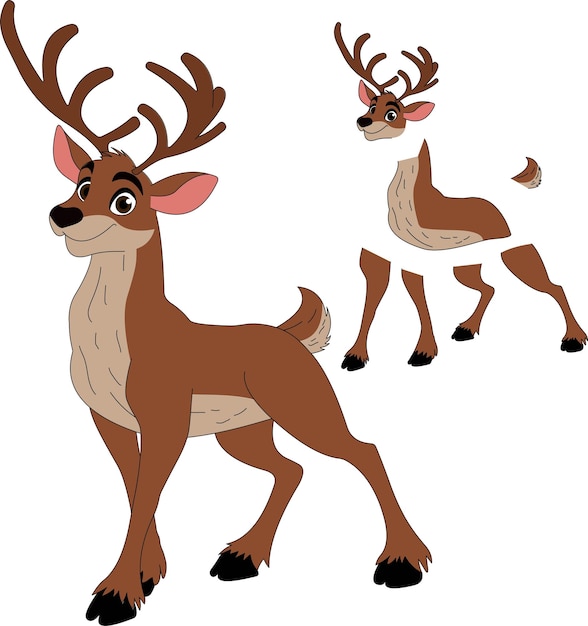 vecteur de dessin animé d'un cerf
