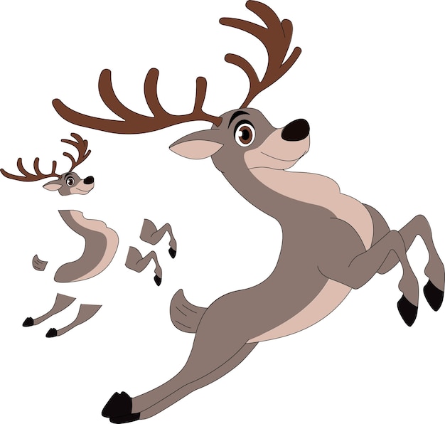 vecteur de dessin animé d'un cerf