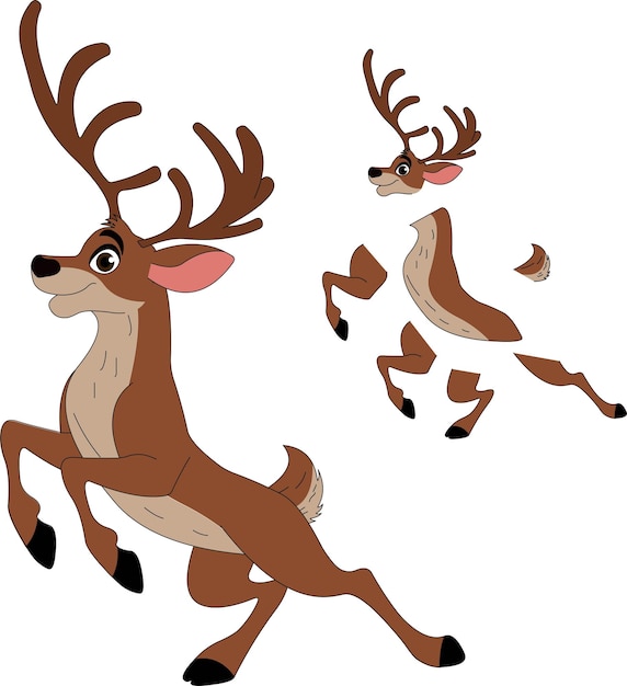 vecteur de dessin animé d'un cerf