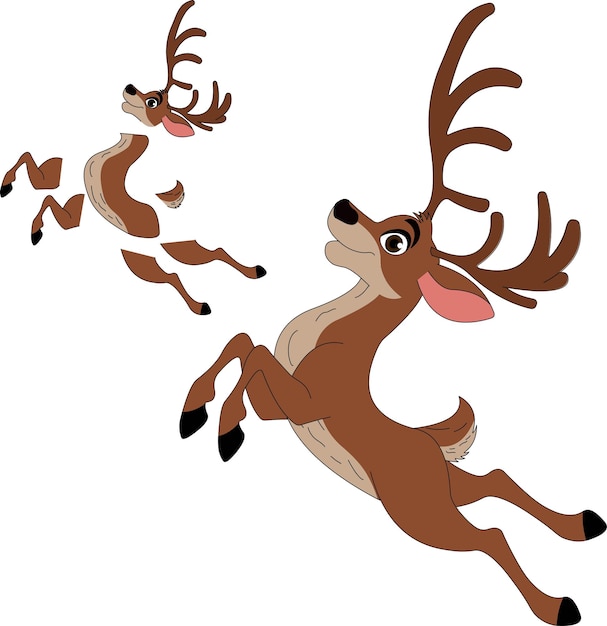 vecteur de dessin animé d'un cerf