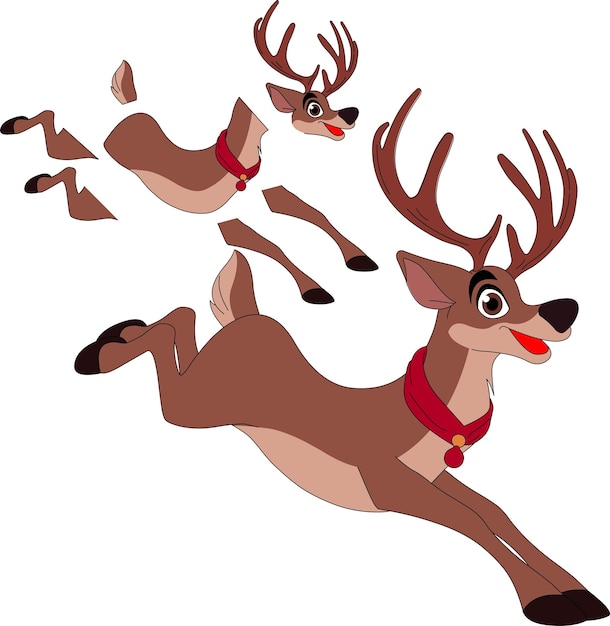 vecteur de dessin animé d'un cerf