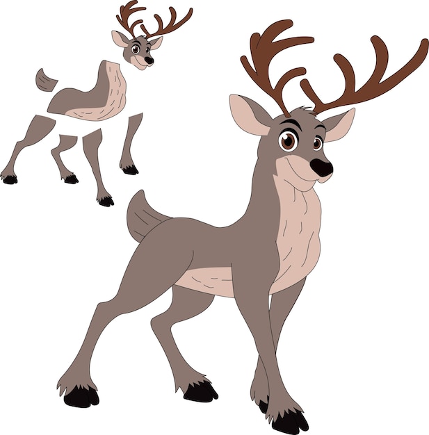 vecteur de dessin animé d'un cerf