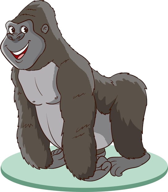 Vecteur vecteur de dessin animé de gorille