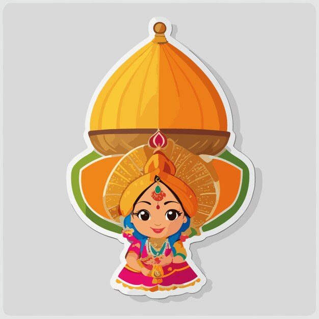 Vecteur le vecteur de dessin animé gudi padwa