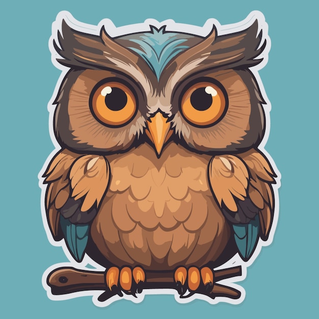 Vecteur de dessin animé de hibou