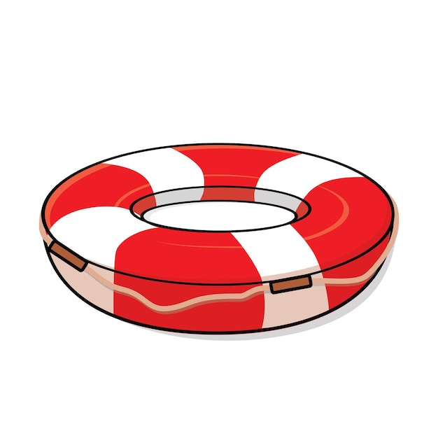 Vecteur vecteur de dessin animé logo icône bouée de sauvetage