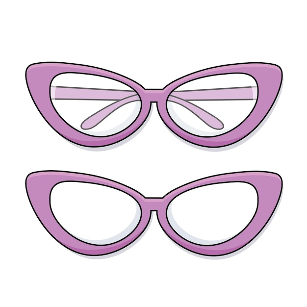 vecteur de dessin animé de lunettes