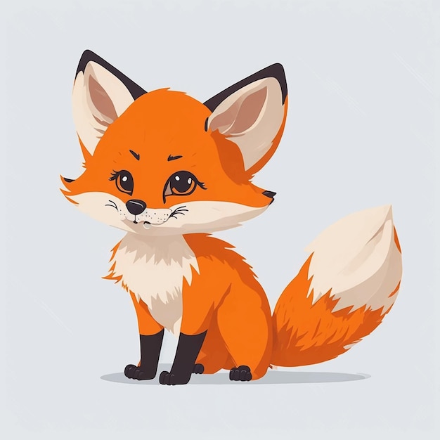 vecteur de dessin animé mignon renard