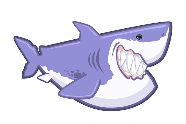 Vecteur De Dessin Animé Mignon De Requin