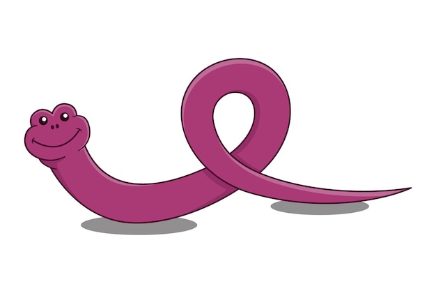 Vecteur De Dessin Animé Mignon Serpent Pour La Journée Mondiale Du Cancer