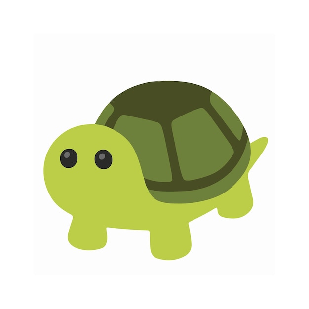 Vecteur de dessin animé mignon tortue