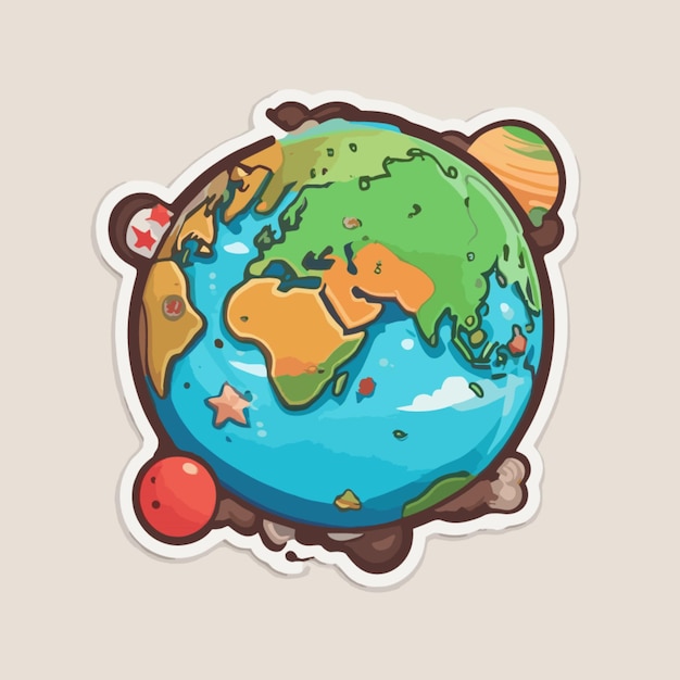 Vecteur de dessin animé de la Terre