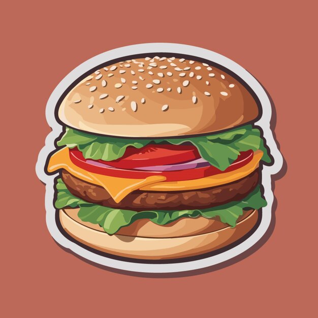 Vecteur le vecteur de dessin animé de zinger burger